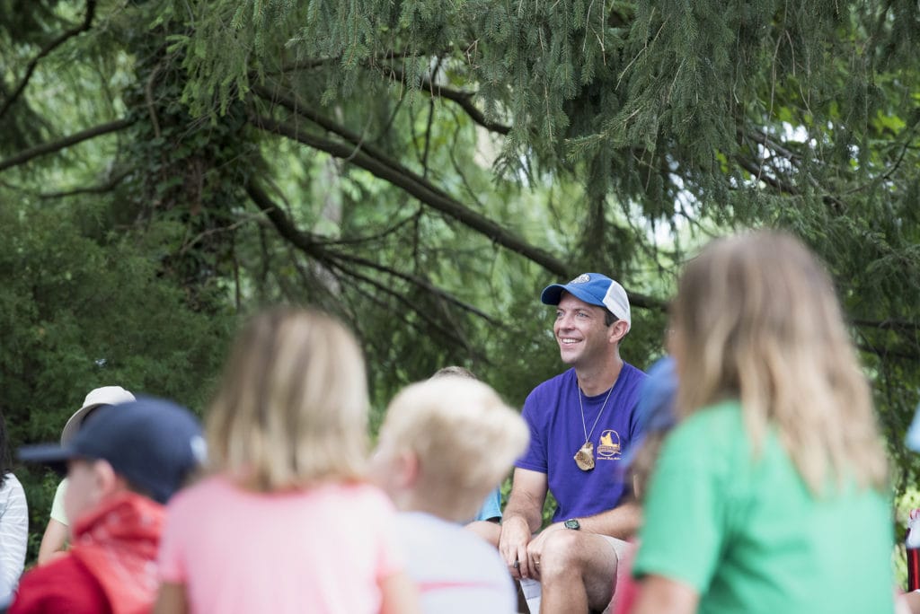 brian talking to kids